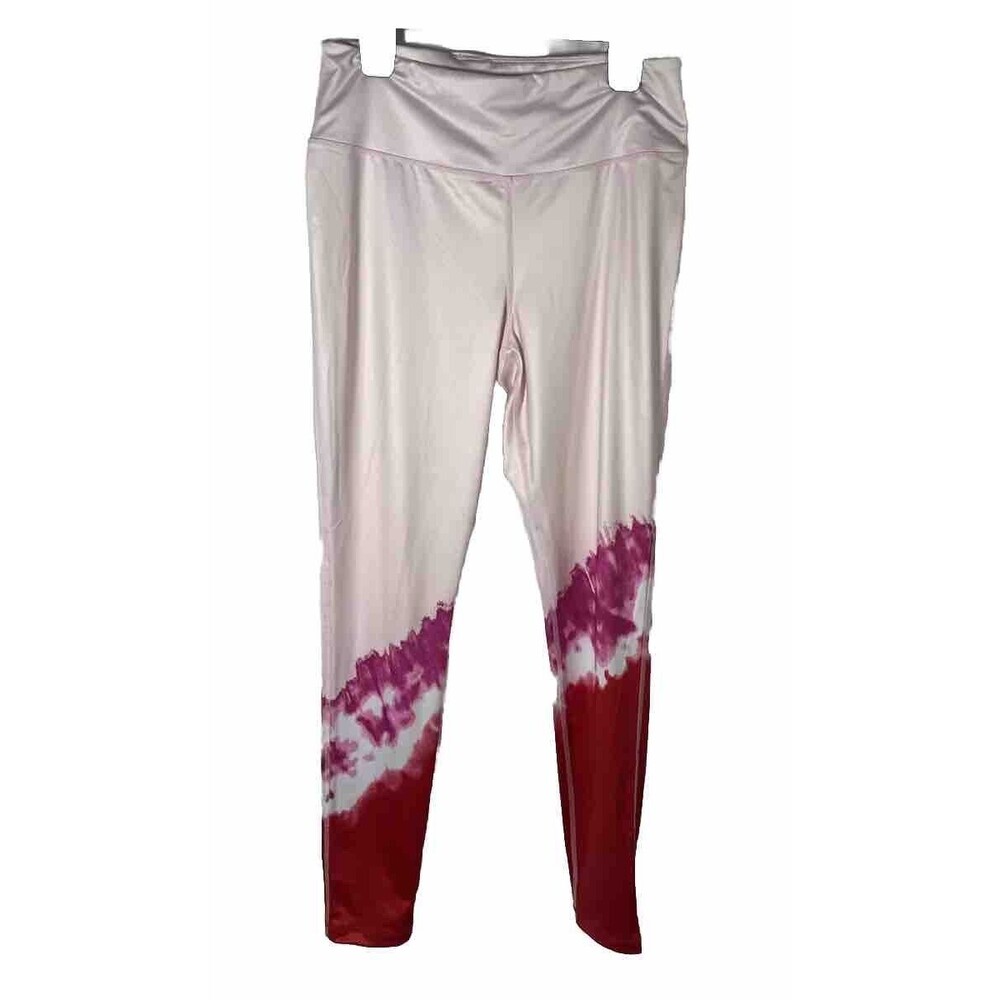 L Cabana By Crown & Ivy Pink Woman Leggings Active & Outdoor Tie Dye Y2K Retro